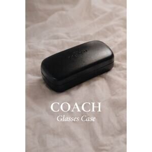 Coach Hard Shell Eyeglasses Case Black with Cleaning Cloth